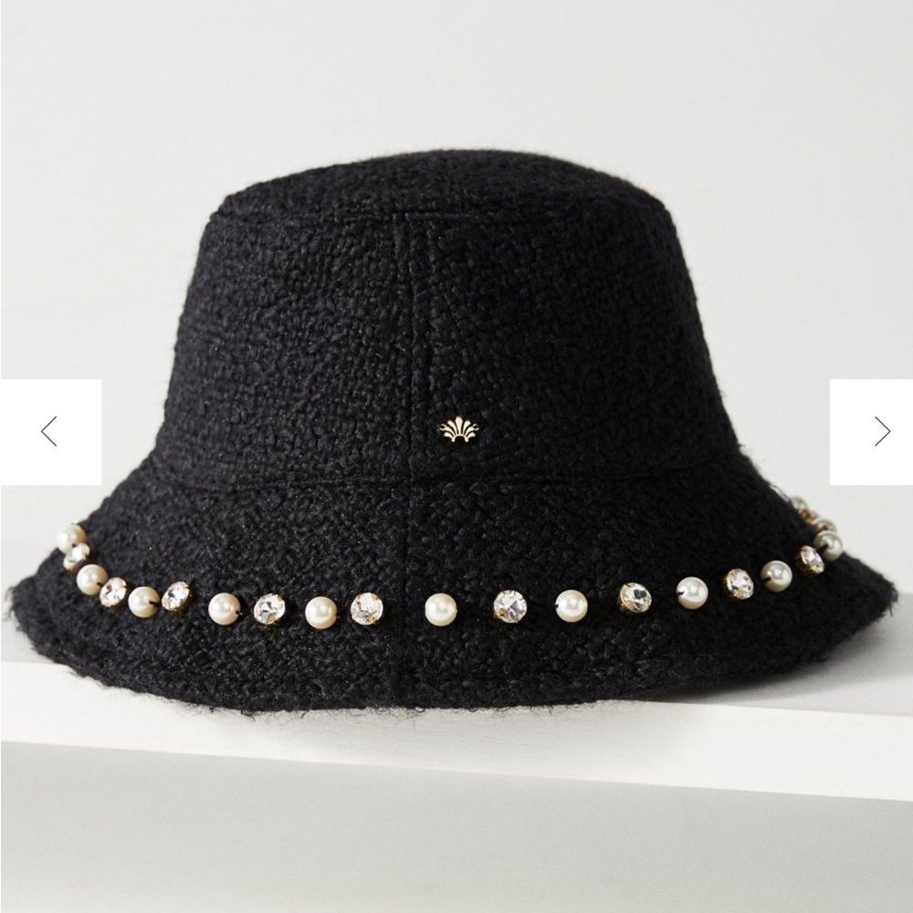 Lele Sadoughi womens wool Embellished Bucket Hat